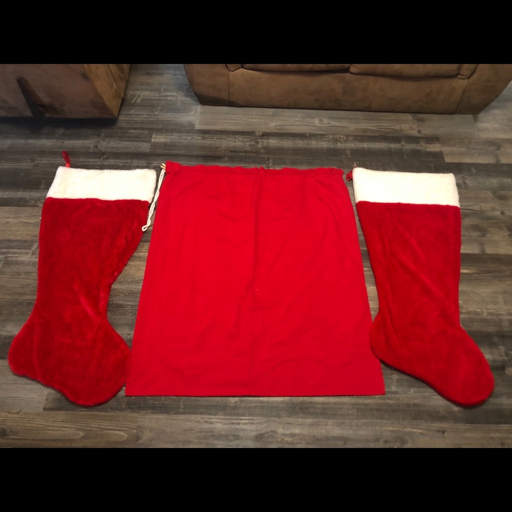 Jumbo stockings and Santa bag